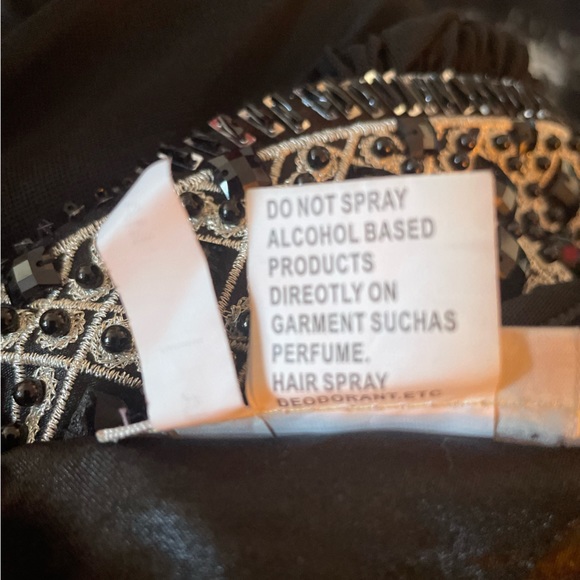 Evening length | Sparkle belt under bust | One shoulder | Evening Dress - Picture 4 of 10